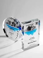 2023 nouveau trophée de cristal de haute qualité personnalisation conférence commémoration réunion annuelle prix du personnel médaille de leader de montagne