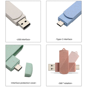 Ý tưởng quà tặng rơm lúa mì thân thiện với môi <span class=keywords><strong>USB</strong></span> Flash Drive <span class=keywords><strong>3.0</strong></span> tùy chỉnh <span class=keywords><strong>USB</strong></span> Flash Drive 2in1 với Type-C bán buôn memorias <span class=keywords><strong>USB</strong></span> với logo - Product Image 5