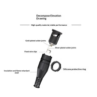 Connecteur BNC mâle Q9 Cleqee P7001 de haute qualité, assemblé en ABS, en cuivre pur, entièrement isolé, accessoire d'instrument, utilisation DIY