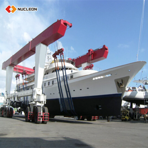 Grue à portique à double poutre à vente chaude, capacité de levage de 100 tonnes, grue de levage de bateaux, grue de yacht de 300 tonnes pour utilisation en chantier naval - Product Image 3