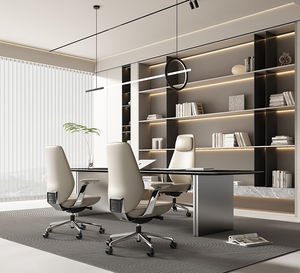 Guangdong Traditionele Hoge Kwaliteit CEO Luxe Echt Lederen Executive Draaibare Kantoorstoel Aluminium Frame Ergonomisch JORI JP208A - Product Image 6