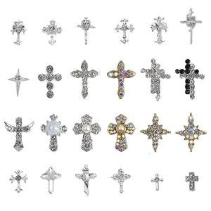 Ciondoli Antichi a Croce e Cuore Cromato per Design - Stile Cristiano Vintage - Product Image 3