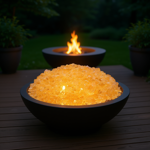 Pierres de verre dorées pour foyer, 1/2 pouce, 10 livres, accessoire pour chauffage extérieur - Product Image 2