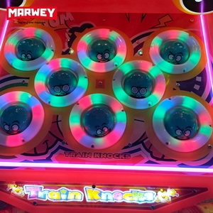 Marwey Nouveau Design Haute Qualité Mini Machine de Jeu Électrique à Monnayeur 'Whack-a-Mole' Thème Train Amusant pour Enfants Économique - Product Image 5