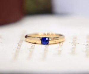 Bague en saphir et diamant naturel Xinfly en or 18 carats original - Product Image 4