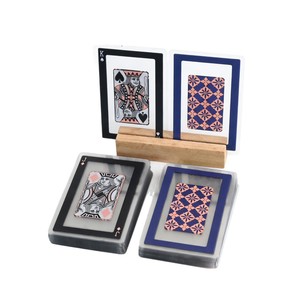Cartes à jouer en plastique PVC transparent à bordure creuse, haute résistance, anti-pliage, lavables, créatives, pour <span class=keywords><strong>poker</strong></span> de table en tournoi en intérieur - Product Image 2