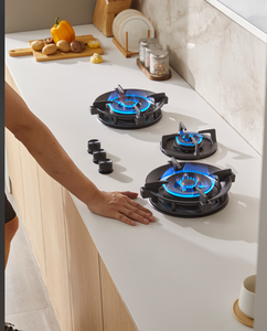 Nuova cucina di lusso in arrivo completamente costruita in ardesia fornello a Gas sinterizzato pietra sinterizzata stufa a Gas - Product Image 3