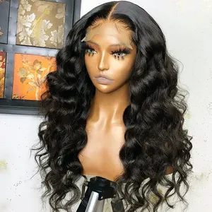 ISEE Fábrica Best Selling Púbico Vendedores Aliexpress Custom Made Boa Qualidade Peruano Solta Onda Peruca do Laço Frontal Cabelo Humano