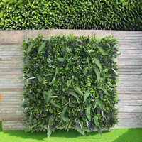 100*100cm diskon besar rumput hijau putih plastik daun rumput Lavender tanaman buatan rumput untuk dekorasi taman rumah