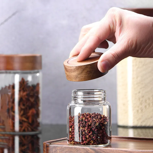 Toptan boş temizle baharat depolama kavanoz hava geçirmez cam kaplar ambalaj ve sızdırmazlık için - Product Image 2