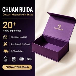 Boîte en carton magnétique de luxe avec logo personnalisé CRD pour l'emballage des bougies, avec fenêtre pour afficher le produit et ruban - Product Image 2