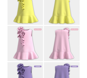 Vestido de Fiesta sin Mangas para Niñas con Apliques Florales - Product Image 2