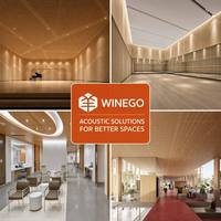 Panneaux muraux décoratifs en bois 3D modernes WINEGO, panneaux de plafond décoratifs, décoration intérieure, panneau mural acoustique en bois