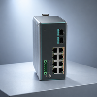 Switch Ethernet Gigabit Industrial Administrado con 8 Puertos RJ45 y 2 Puertos SFP para PLC, SCADA, IoT Industrial y Fábrica Inteligente