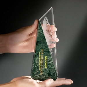 Trofeo de Cristal de Mármol Personalizado PARA EL Personal Destacado, Premio de Reunión Anual Empresarial con Grabado <span class=keywords><strong>Gratis</strong></span>, Otras Artesanías de Cristal - Product Image 4