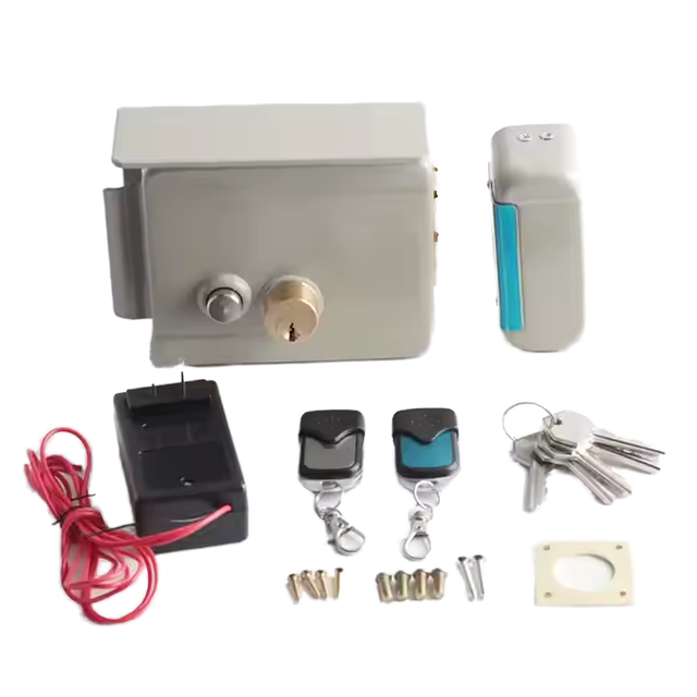 High Quality DC12v Iron Electronic Rim Door Lock With Waterproof Cover for Outdoor Gate Access Control System