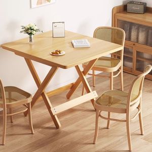 Mesa de Jantar Dobrável Moderna em Madeira Sólida, Mesa de Jantar Portátil com Logo Personalizado, Mesa de Jantar OEM com Logo - Product Image 3