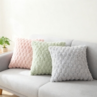 Oreiller décoratif personnalisé doux luxe dos de tortue velours solide motif moderne lavable coussin tricoté techniques pour la maison hôtel