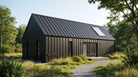 Casa Contenedor con Puerta de Doble Hoja y Pared de Cristal en Forma de A, Villa Prefabricada Acabada, para Turismo al Aire Libre y Vacaciones, Impermeable y con Aislamiento Térmico