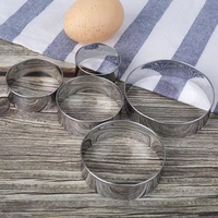 Breal – ensemble d'emporte-pièces rond en acier inoxydable, ensemble de 3 pièces de grande taille, emporte-pièce circulaire pour pâte à pâtisserie, moule à anneaux en métal pour cuisson de gâteaux ronds