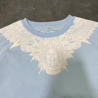 T-shirt unisexe de haute qualité, personnalisé, en coton lourd, col rond, manches courtes, coupe ample, impression 3D en relief