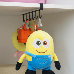 Support de rangement mural en métal EE141 pour armoire, avec crochets sous plan et pinces pour outils de nettoyage et articles divers de cuisine - Vente en gros - Product Image 2