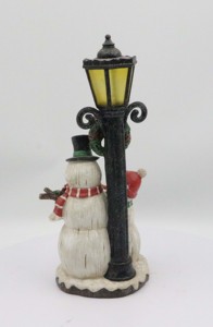 Lámpara de <span class=keywords><strong>Navidad</strong></span> MSD con Forma de Muñeco de Nieve Brillante LED, Decoración de <span class=keywords><strong>Farola</strong></span> de Resina, Estilo Ángel, Luz Navideña Perfecta - Product Image 4