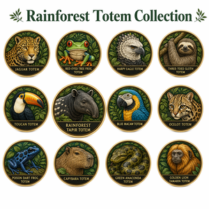 Moneda Conmemorativa 3D Personalizada con Relieve, Moneda de Desafío con Tótem de Animales de la Selva Tropical, Regalo de Recuerdo, Venta al por Mayor de Fábrica, OEM, ODM, <span class=keywords><strong>Tapir</strong></span> - Product Image 3