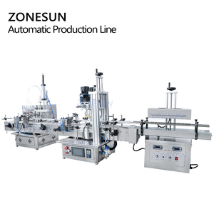 Machine de capsulage de remplissage de liquide de lait de yaourt de bouteille automatique de bureau de ZONESUN avec la ligne de production de Machine de cachetage de papier d'aluminium - Product Image 5