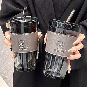 Vasos de vidrio ámbar personalizables Bebidas diarias Taza de café Impresión de logotipo Práctico y creativo - Product Image 3