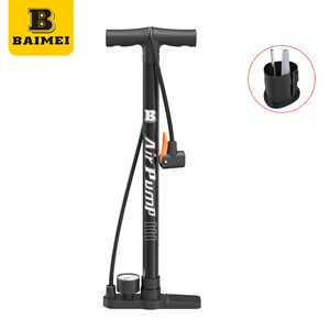 Pompe à vélo en acier BAIMEI, <span class=keywords><strong>gonfleur</strong></span> de pneus haute pression portable pour VTT, cyclisme en montagne, vente en gros, usine OEM - Product Image 1