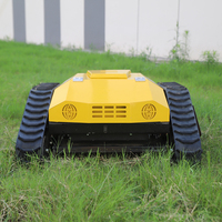 Tondeuse à gazon télécommandée sur chenilles tout-terrain 550E, moteur 2000W, portée 150M, double support de rail, double vérins de levage, spécialisée pour