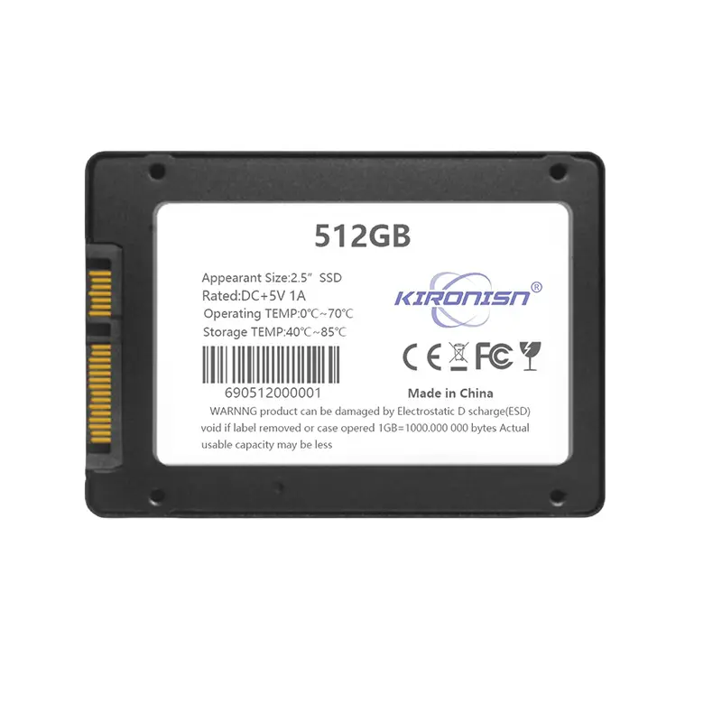KIRONISN SSD 512GB 솔리드 스테이트 드라이브 512gb 2.5 노트북 데스크톱 ssd 용 ssd