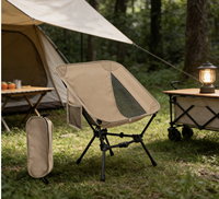 Chaise pliante carrée en acier pour le camping - Portable pour la randonnée, la pêche et les pique-niques