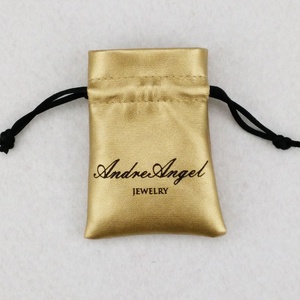 Bolsas de Embalaje de Joyería de Cuero PU con Logotipo Personalizado de Lujo, Bolsa con Cordón para Regalo de Joyería - Product Image 4
