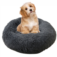 Hot Sale Soft Long Plüsch Flauschiges Haustier bett für Katze Wasch bare Kissen bezug Pet Donut Hunde betten
