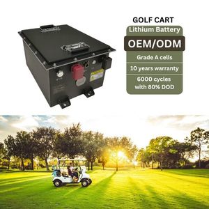 แบตเตอรี่ลิเธียมไอออน 48V สำหรับรถกอล์ฟ ดีไซน์น้ำหนักเบา แบตเตอรี่แบบ Deep Cycle สำหรับรถคลับคาร์ - Product Image 1