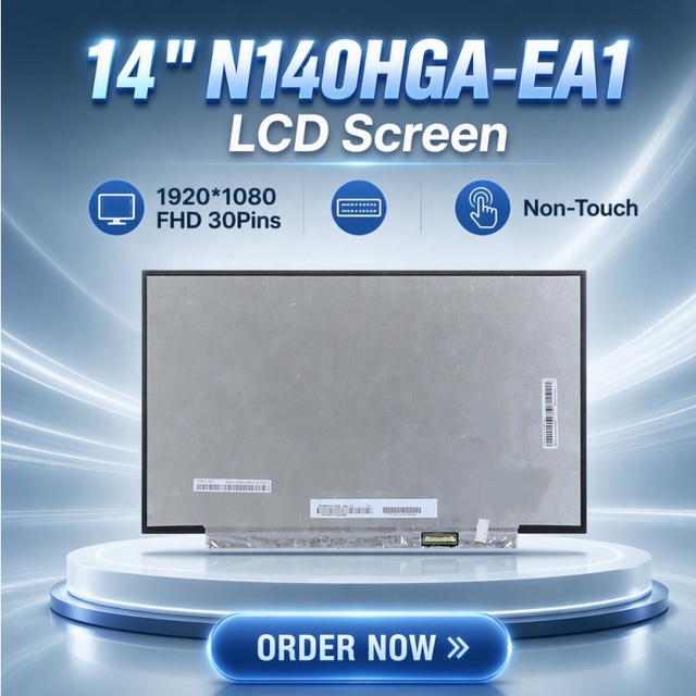 Original New 14" Laptop TFT LED LCD Screen N140HGA-EA1 1920*1080 FHD 30Pins Display Panel for T490 T14 Non-Touch 02DC314