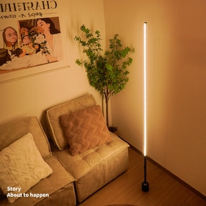 Lampe de sol à télécommande avec protection oculaire et lumière d'ambiance pour chambre à coucher, chevet d'enfant, allaitement de bébé, salon - Product Image 2