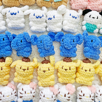 Adorable poupée miniature en crochet faite à la main, jouet en peluche tricoté, décoration pour sac de voiture, cadeau de condoléances, de remise de diplôme, de Pâques, de mariage, de baptême