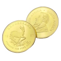 Pièce de monnaie personnalisée plaquée or et argent, motif cerf, éléphant, ours, Afrique du Sud