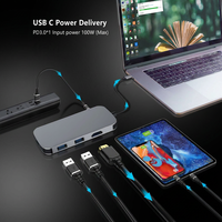 Hub USB-C Premium en Aluminium 7 Ports avec Sortie HDMI 4K, Charge PD 100W, USB 3.0, Lecteurs de Cartes SD/TF – Adaptateur Multi-USB pour PC