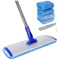 Nouvelle Serpillère Microfibre Plate en Acier, Pliable, Rotative à 360°, pour Nettoyage à Sec et Humide, avec Essorage Facile, Durable et Idéale pour un Nettoyage sans Effort