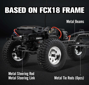 Coche de Control Remoto RC 1:18 FCX18 K10, Modelo Clásico Retro de Cuatro Ruedas, Simulación de Escalada, Listo para Usar, 300m - Product Image 4