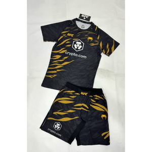 Shorts de sport UFC à séchage rapide, respirants, 100% polyester, pour l'entraînement de boxe et de Muay Thai, avec logo et broderie sur le devant - Product Image 1
