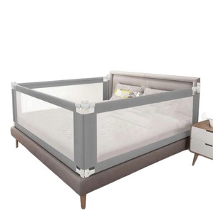 รั้วกั้นเตียงเด็กแบบปรับระดับได้ รุ่น 007 ยี่ห้อ Summer Infants ผ้า Oxford ป้องกันการตก ขนาด 1.8 ม. สีเทา/ชมพู - Product Image 1