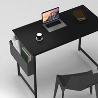 Bureau d'ordinateur 40 pouces bureau d'étude à domicile, table d'ordinateur portable de style simple moderne avec sac de rangement, noir