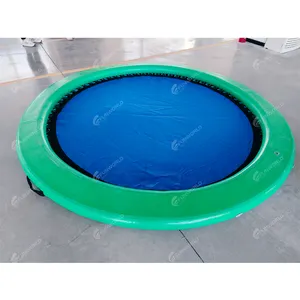 8ft Circular Sun chill mit Mesh Center Aufblasbares Wasser Schwimmendes Luftbett Schwimmbad Sunchill Floating Platform Mat