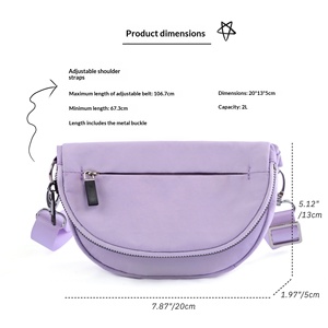 Borsa a Tracolla in Nylon alla Moda con Fodera in Poliestere, Resistente Borsa Sportiva Casual <span class=keywords><strong>da</strong></span> Esterno per Yoga e Attività Sportive per <span class=keywords><strong>Donne</strong></span> - Product Image 3