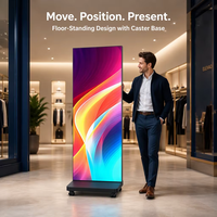 Afficheur numérique LED pliable et peu encombrant P1.86, boîtier en aluminium moulé sous pression pour intérieur, panneau publicitaire mobile, résolution 8K HDR